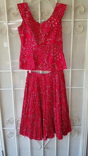 1950s Desert Flower Albuquerque 1950s Red Bandana