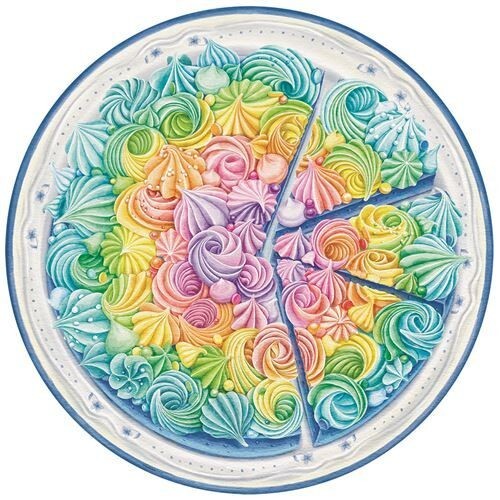 NEW Ravensburger Jigsaw Puzzle 500 Pieces 17349 Rainbow cake Circle of Color - Imagen 2 de 2