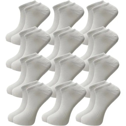 12 Pack Trainer Socks Soft Cotton Ankle Socks for Men and Women Size 6 to 11 - Picture 3 of 11