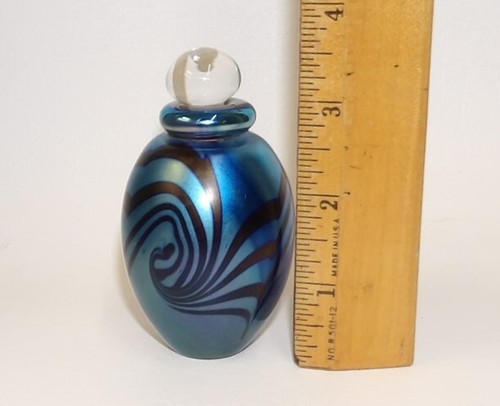 Robert Eickholt Kunst Glas gezogene Feder Parfüm Duft Flasche - Bild 2 von 3