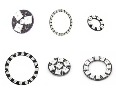 3-BIT 7-Bit 8-bit 12-bit 16-bit 24-bit  WS2812 5050 RGB Lamp Panel Round Led