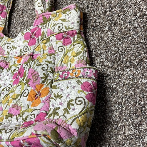 Vera Bradley Floral Pleated Tote Shoulder Bag Tapestry - Picture 3 of 15