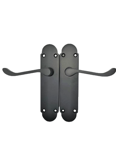 Maniglie porta a Rotolo Forma Nero Opaco da Utilizzo su Porte Interne 168x42mm - Foto 3 di 6
