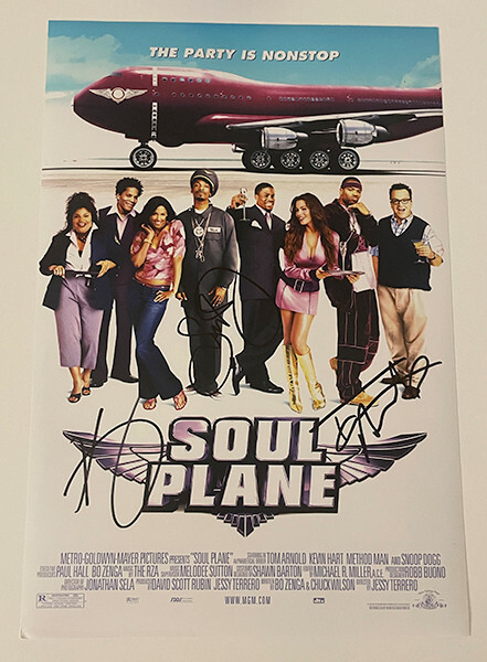 SNOOP DOGG KEVIN HART TOM ARNOLD signed 12X18 photo SOUL PLANE