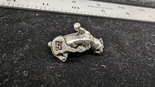 Pug Dog Figurine Chrome Statue Mirrored Puppy Curly Tail Display Pet Lover - Picture 3 of 3