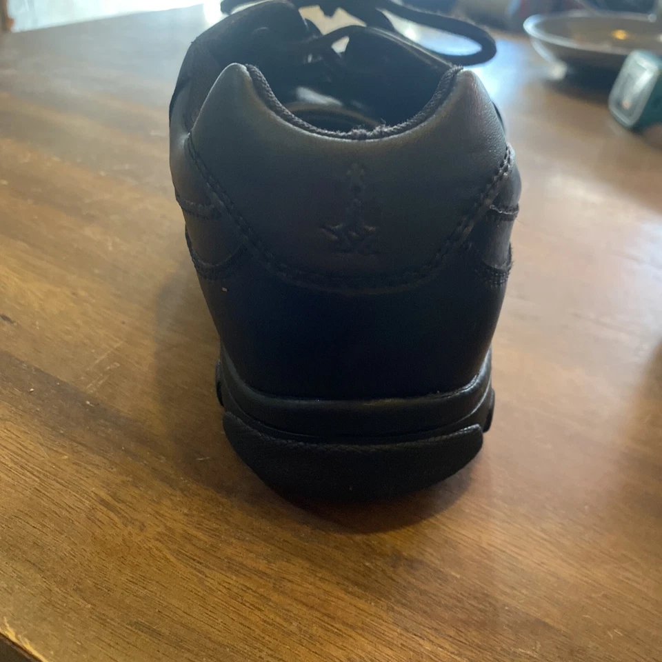 Мужские черные кожаные удобные повседневные туфли на шнуровке Hush Puppies MALL WALKER H18914 - Изображение 3 из 4