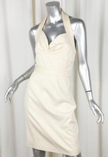 ALEXANDER McQUEEN Womens Cotton Sleeveless Halter Sheath Dress 40/4 NEW