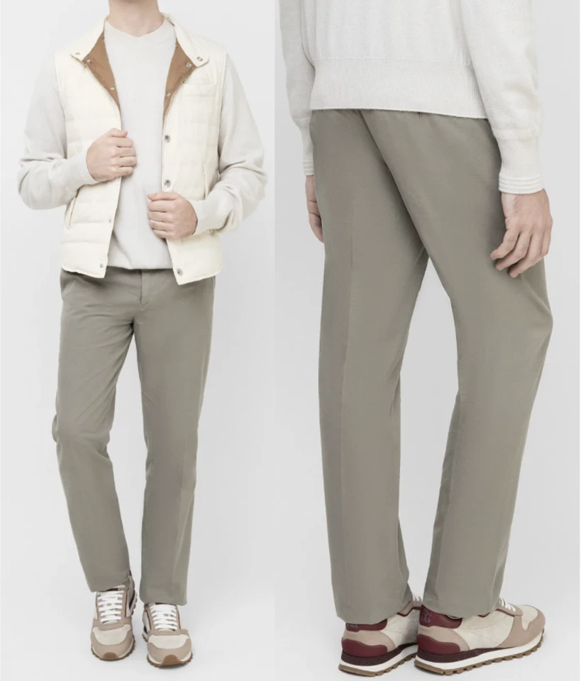 BRUNELLO CUCINELLI Italy Mens Luxury Cotton Trousers Hose Chino Pants New 52