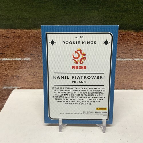 2021-22 DONRUSS ROAD TO QATAR KAMIL PIATKOWSKI RC ROOKIE KINGS PRESS PROOF #10 - Picture 2 of 2