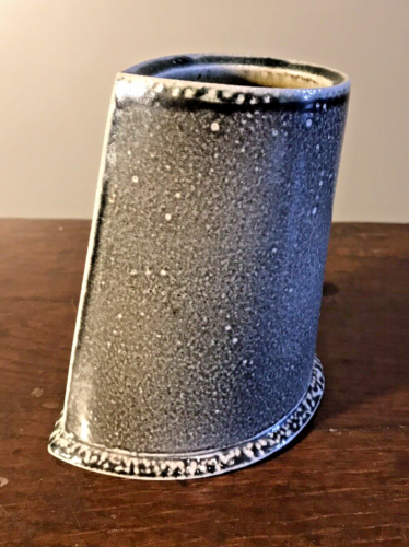 Walter Keeler b. 1942 Welsh salt-glazed studio pottery vase by artist, c. 1990 - Picture 9 of 12
