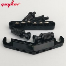 Guitar Stop Bar Tailpiece  Tune-O-Matic Roller Saddle Guitar Bridge Black