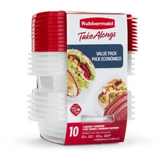 TakeAlongs Food Storage Containers 10 Piece Set Seal Lids for Meal-prep Snacks