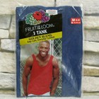 Fruit Of The Loom Tank Top Vintage 2002 Mens Medium 38 - 40 Cobalt Blue New NOS