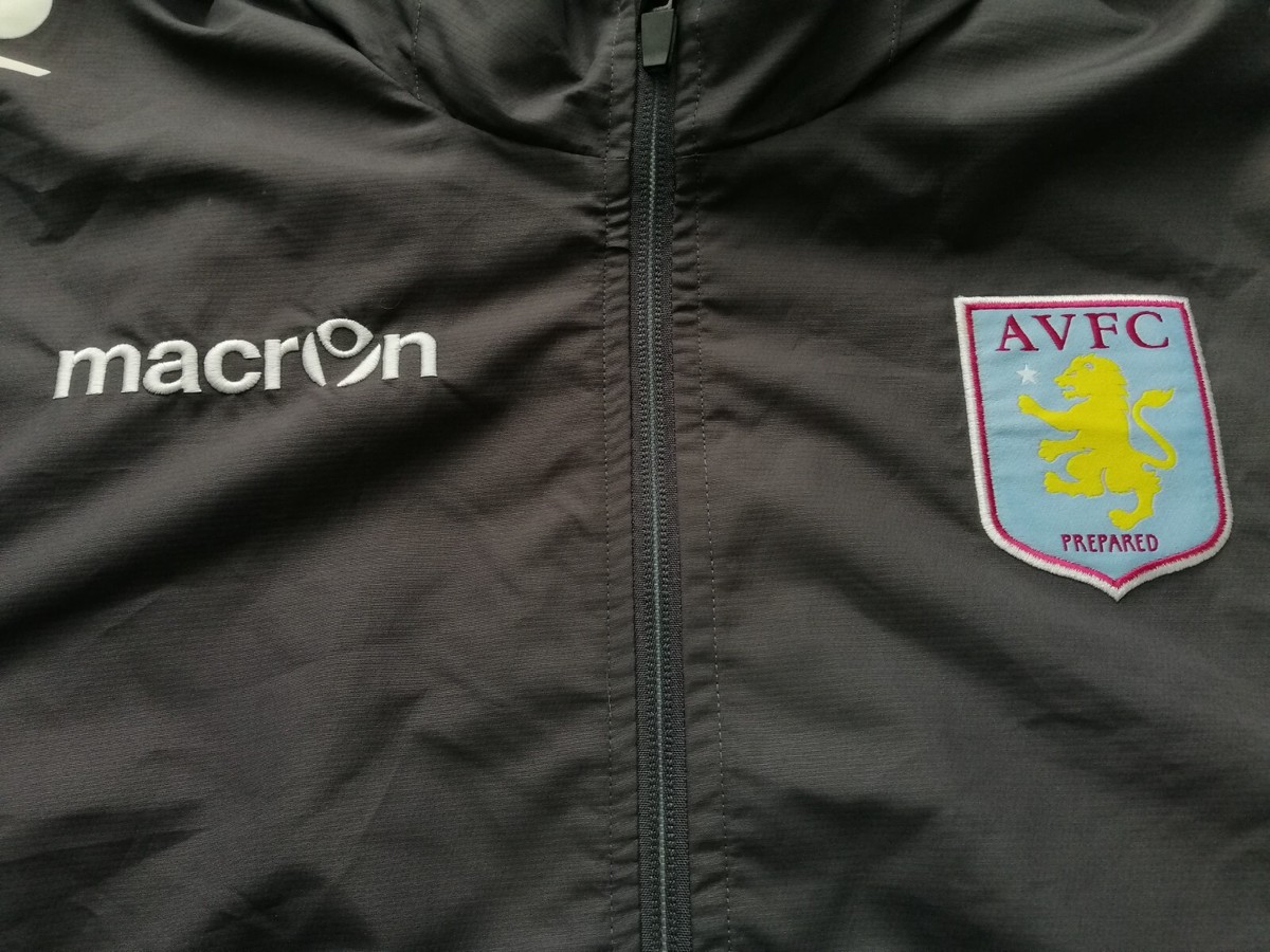 Aston Villa football zip jacket light coat Macron size S | eBay