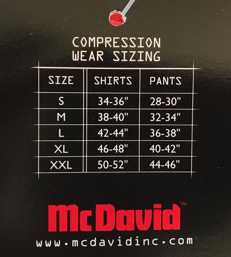 Nuevos pantalones de compresión McDavid premium para hombre 815T con ultra HDC que absorbe la humedad - Imagen 6 de 6