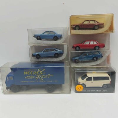 Lot of 7 Absolete Herpa: Mercedes SK Vito Audi 80 100 Opel Rekord MIB OVP 1/87