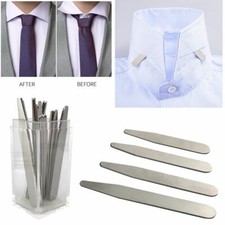 10/20/36/40PCS Metal Collar Stays For Men Shirt 4 Various Sizes In Plastic Box