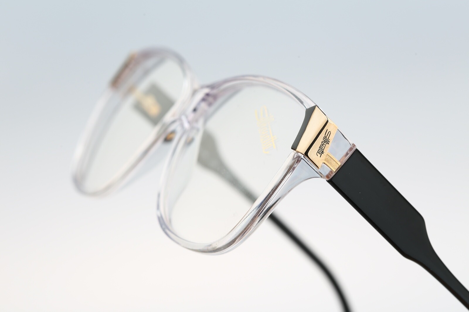 Silhouette M 1710 C 5523, Vintage 90s clear square wayfarer eyeglasses frames Cena oryginalnego produktu