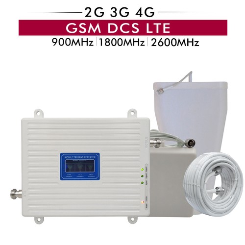 70dB GSM 900+DCS 1800+LTE 2600 MHz Tri Band Booster Cell Phone Signal Repeater - 第 2/11 張圖片
