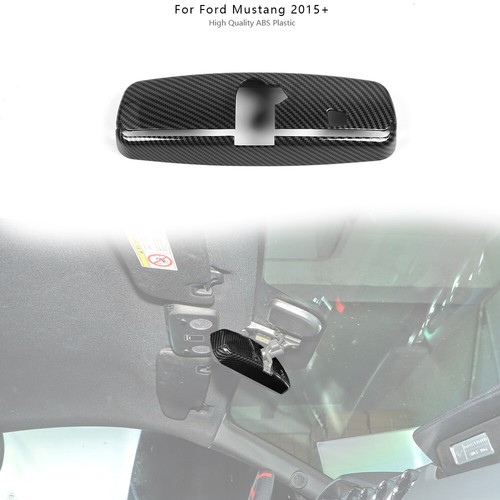 Biseles de cubierta de espejo retrovisor interior para Ford Mustang 2015+ fibra de carbono - Imagen 1 de 9
