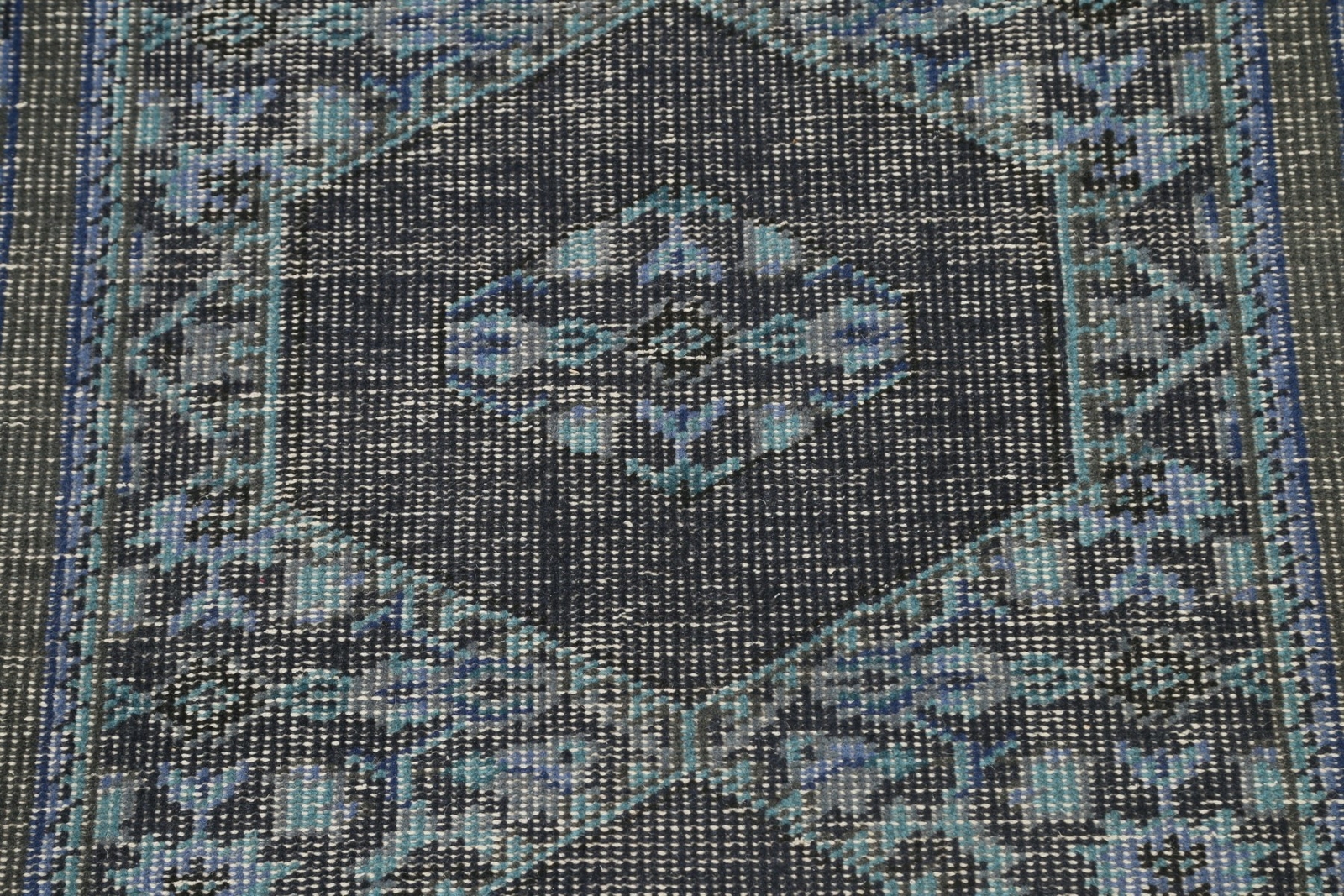 Vintage Style Geometric Oushak Oriental Area Rug Wool Charcoal Hand-knotted 4x5 Najtańszy krajowy
