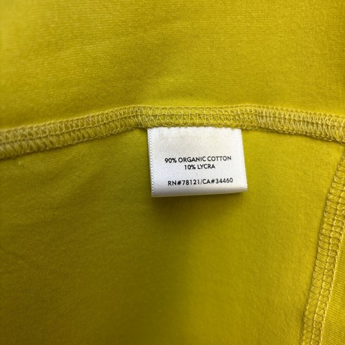 NWT $78 Eileen Fisher Citron Scoop Neck Long Sleeve Shirt XL 100% Organic Cotton - Picture 3 of 4