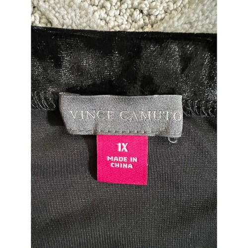 FALDA LÁPIZ Vince Camuto Terciopelo 1X 14W 16W Lujo Negra Fiesta Vacaciones HSN - Imagen 4 de 6