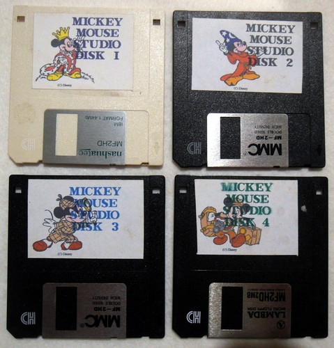 Mickey Mouse Studio Disks - 4 x 1.44MB HD 3.5" Disks - Picture 1 of 3
