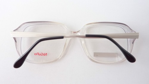 Gafas de hombre gris transparente plástico transparente grande nerd vintage talla L - Imagen 4 de 4