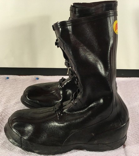 NEW OLD STOCK 1980s LA CROSSE MILITARY RUBBER 5 BUCKLE MID CALF OVER BOOTS - Picture 6 of 38
