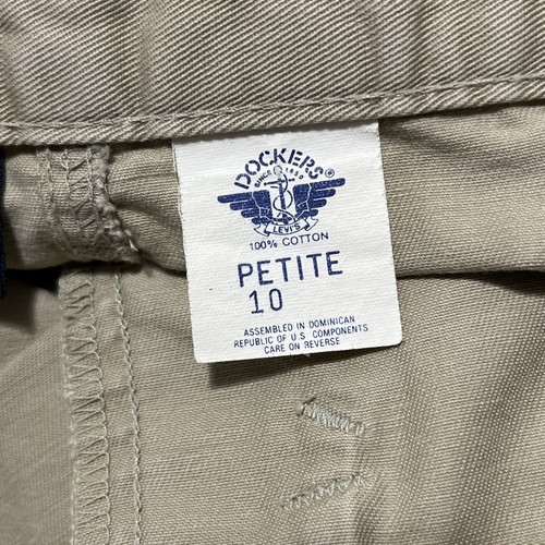 Falda envolvente vintage años 90 Dockers caqui para mujer 10P bolsillos 100 % algodón cintura 28" - Imagen 6 de 7