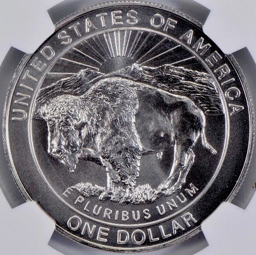 1999 YELLOWSTONE Silver Dollar $1 NGC MS70💥FLAWLESS QUALITY💥 - Picture 4 of 4