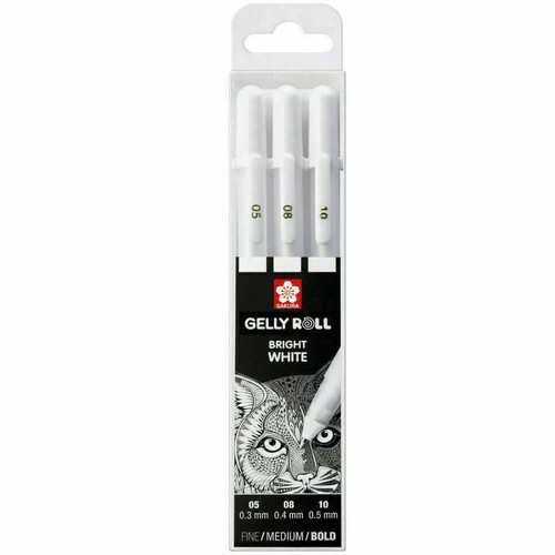 Sakura Gelly Roll Gel Pens Bright White Set - 05 /08 /10 -Metallic The Favorite - Picture 12 of 12