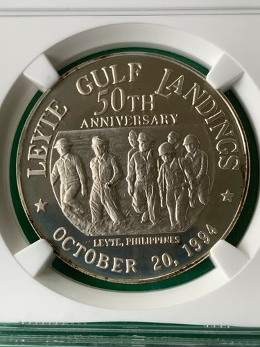 PHILIPPINES 1994 500 PISO MACARTHUR LEYTE GULF LANDING COMMEM NGC PF 67 UC      - Picture 1 of 4