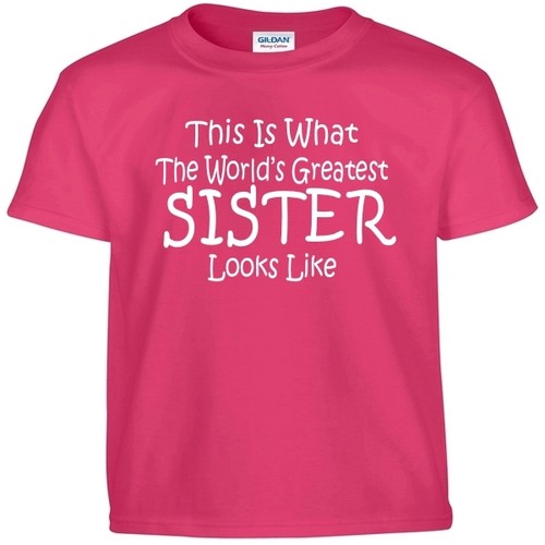 Worlds Greatest SISTER T Shirt Girls Youth Kids and Adult Tee T Shirt - Picture 12 of 17