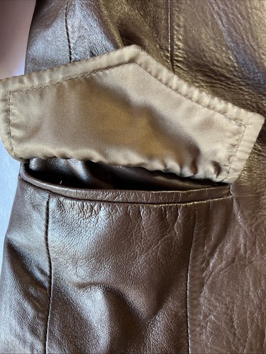 Vintage brown Pioneer Wear Mens Leather Sport Coat Size 44L Western Sports brown - Bild 9 von 20