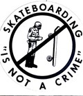 Vtg 1980s Santa Cruz Skateboarding Is Not A Crime Sticker Circle-Powell Peralta