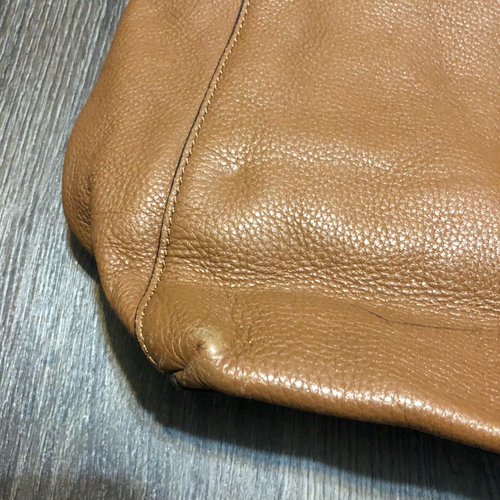 Michael Kors Womens Satchel Handbag Brown Chain Dual Handle Zipper Snap M - Picture 11 of 12