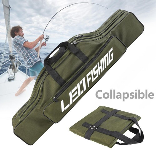 Fishing Rod Case Pole Carrier Storage Tackle Bag Carry Tube Rack Organizer Box - Picture 3 of 11