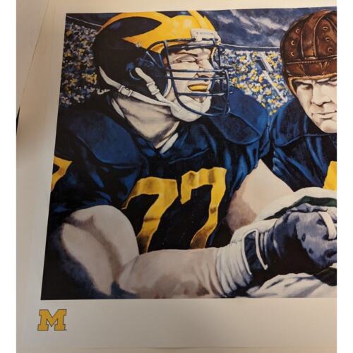 Michigan Wolverines "In Perpetuum" 25x14 Poster Dierdorf, Gerald Ford, Jansen - Bild 2 von 6