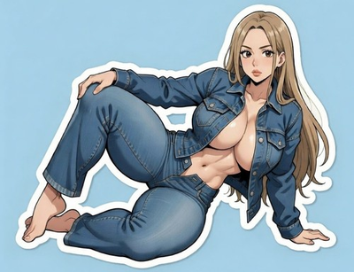#ad #ad Sydney Sweeney Jeans Weatherproof Anime Sticker 3quot; 6quot; Car Laptop Vinyl Decal $2.99