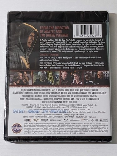 Death Wish 2018 (4K UHD + Blu-ray, Bruce Willis) Brand New Sealed - Bild 2 von 2