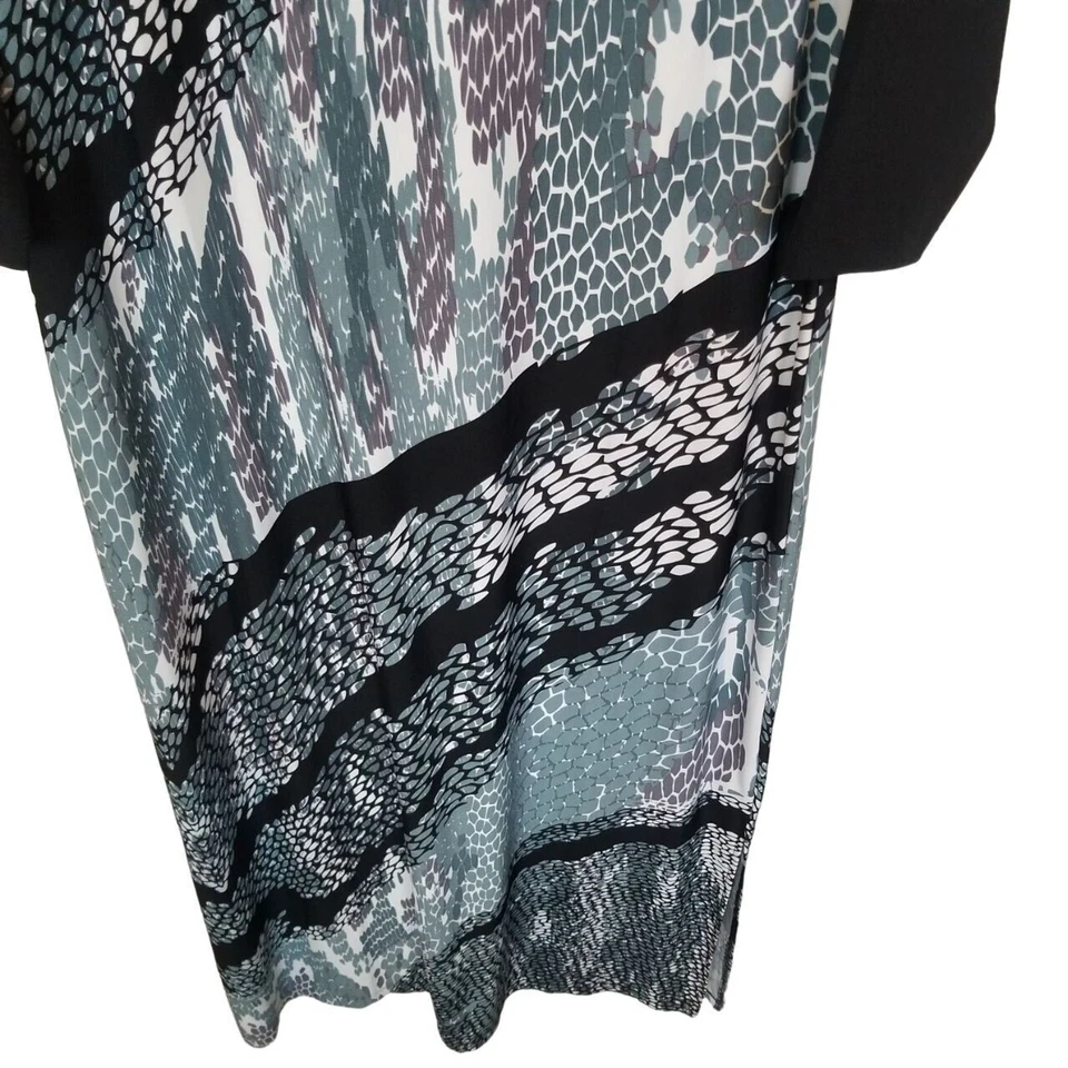 Maxi Vestido Bob Mackie Usable Arte Bob Mackie Vestido Estampado Animal S Negro Foto 3 de 4