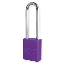 American Lock A1107kaprp Lockout Padlock, Keyed Alike, Aluminum, Purple, 3 In