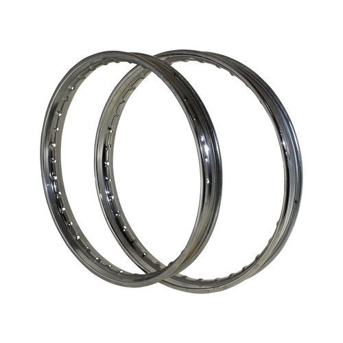 Felgen Satz Set Chrom 1,4 x 17 Zoll für Sachs ZX 125 4T Bj. 10-13 - Picture 2 of 2