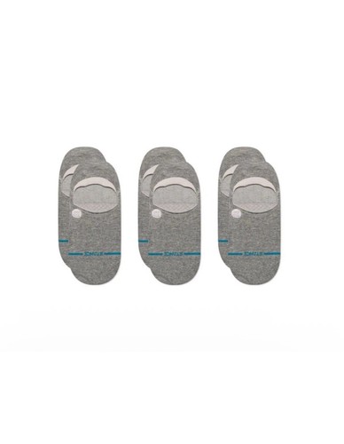 STANCE Casual 3 Pack No Show Size S Unisex Light Cushion Socks Heather Grey NWT - Picture 3 of 4
