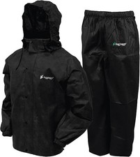 FROGG TOGGS MEN'S CLASSIC ALL SPORT RAIN JACKET sz M BLACK - INCOMPLETE NO PANTS