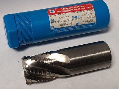 Niagara Cutter HSCO 6 Flutes Rougher Finisher End Mill 1-1/4 Dia 1-1/4 Shank New
