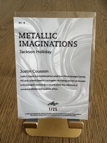 Jackson Holliday RC 2024 Leaf Metallic Imaginations Green Prizm Prismatic /25 - Picture 6 of 6