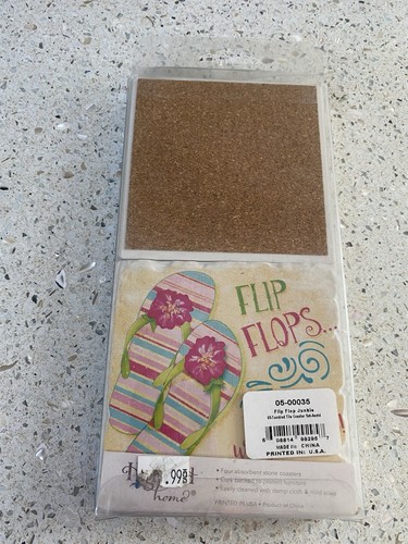 Flip Flop Junkie 4er Set Stein Untersetzer Bunt Sommer Strand Haus - Bild 2 von 2